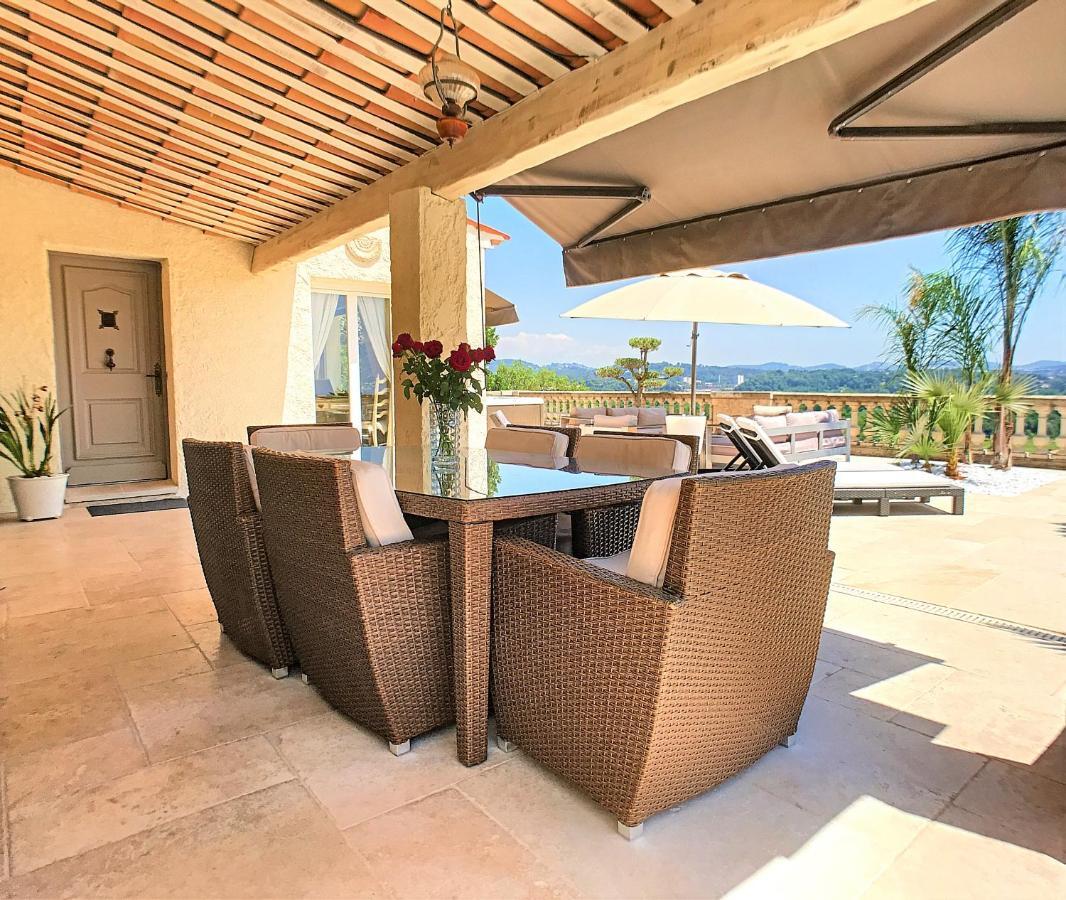 3 Bedrooms Villa Near Cannes - Pool & Jacuzzi - Sea View Mandelieu Exterior foto