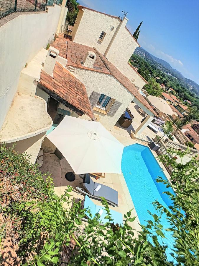 3 Bedrooms Villa Near Cannes - Pool & Jacuzzi - Sea View Mandelieu Exterior foto