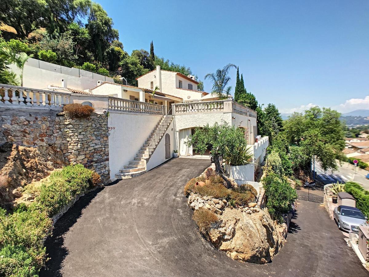 3 Bedrooms Villa Near Cannes - Pool & Jacuzzi - Sea View Mandelieu Exterior foto