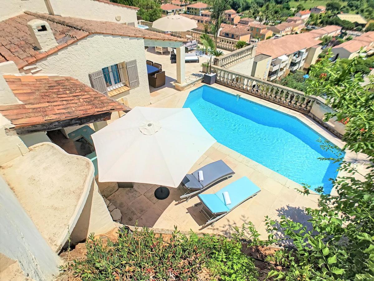 3 Bedrooms Villa Near Cannes - Pool & Jacuzzi - Sea View Mandelieu Exterior foto