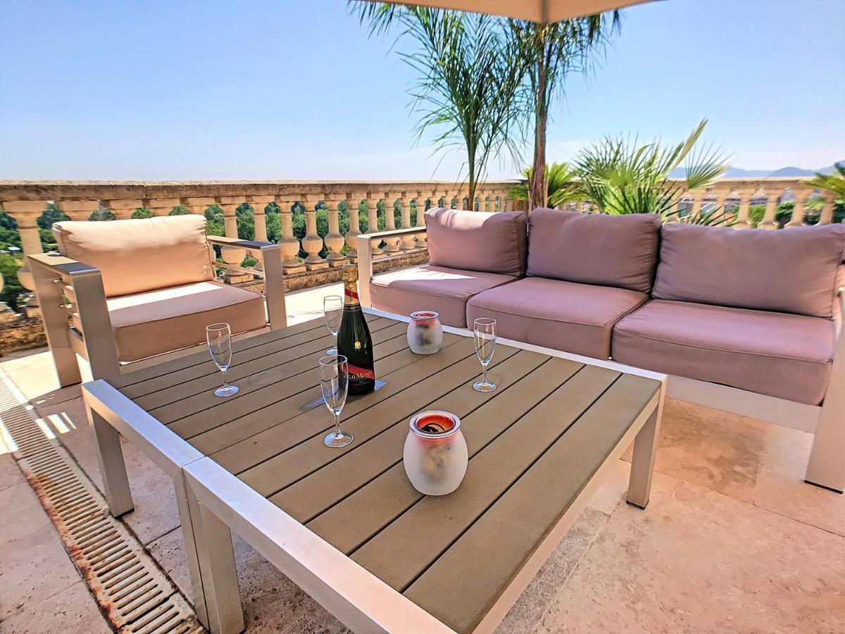 3 Bedrooms Villa Near Cannes - Pool & Jacuzzi - Sea View Mandelieu Exterior foto