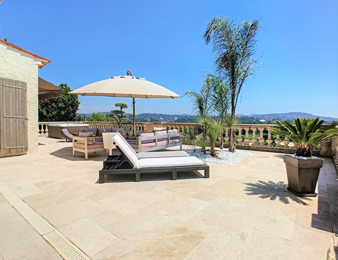 3 Bedrooms Villa Near Cannes - Pool & Jacuzzi - Sea View Mandelieu Exterior foto